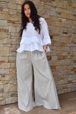 Arbi Gingham Palazzo Pant Mocha